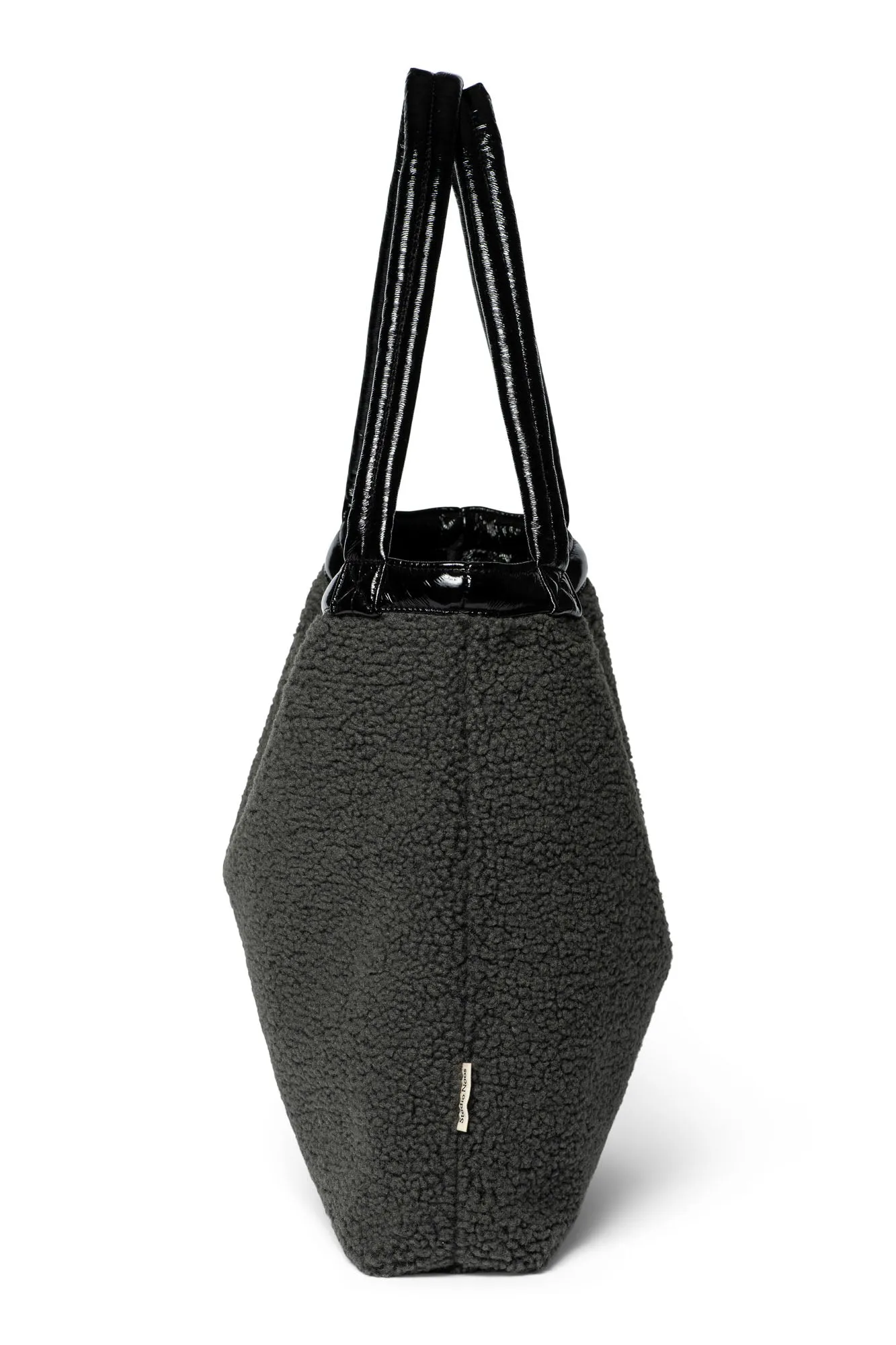 Reversible Teddy Lacquer Mom Bag