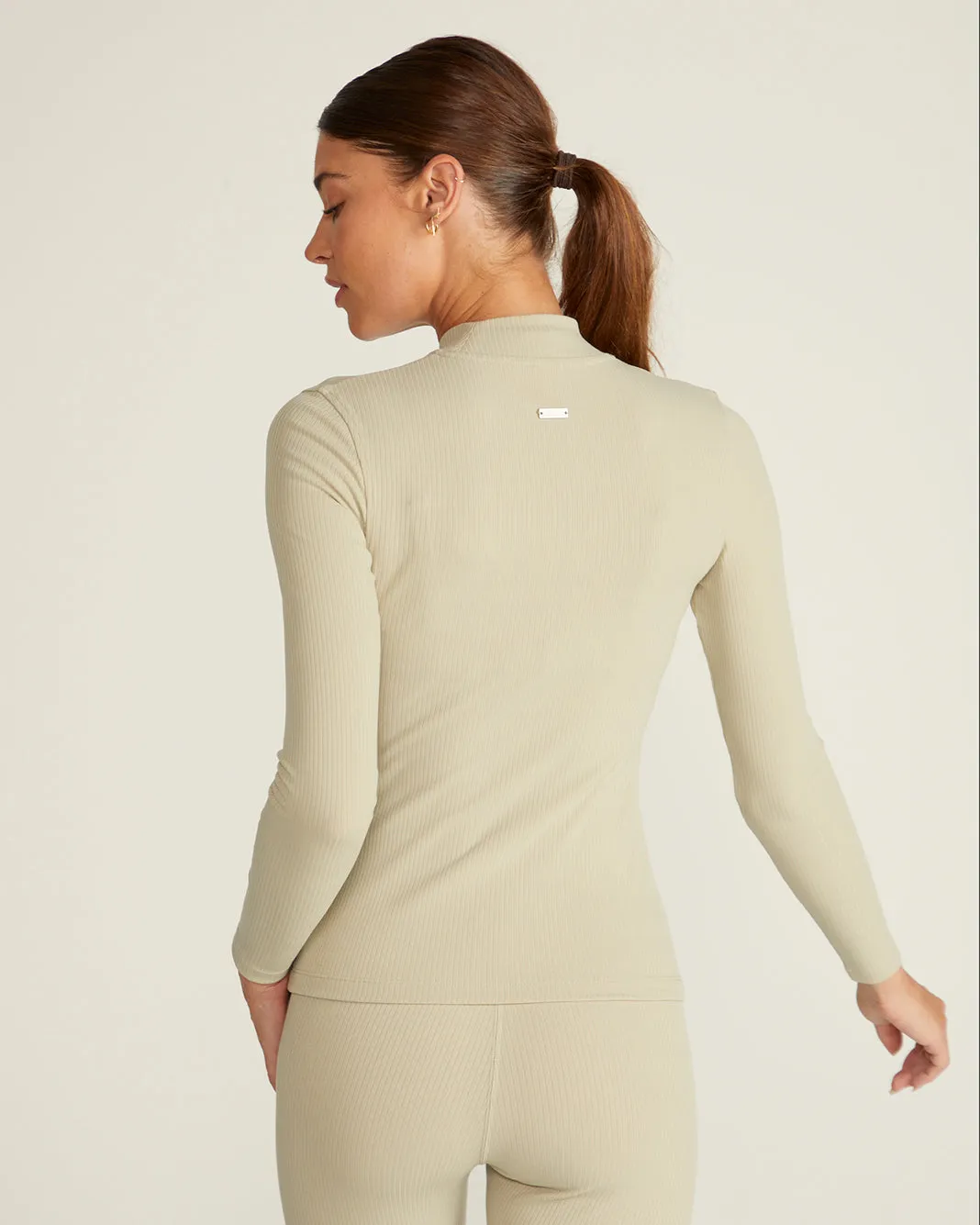 Rib Mockneck Long Sleeve