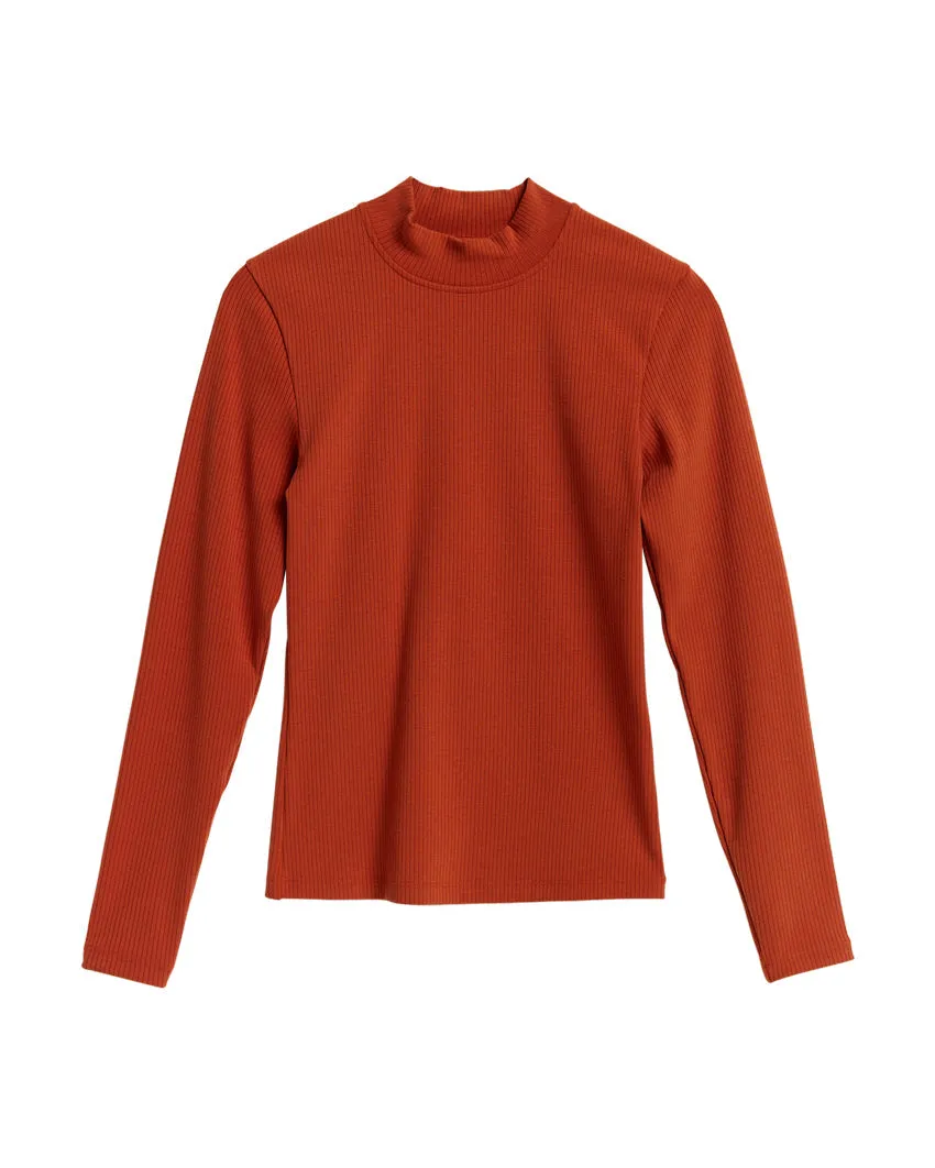 Rib Mockneck Long Sleeve