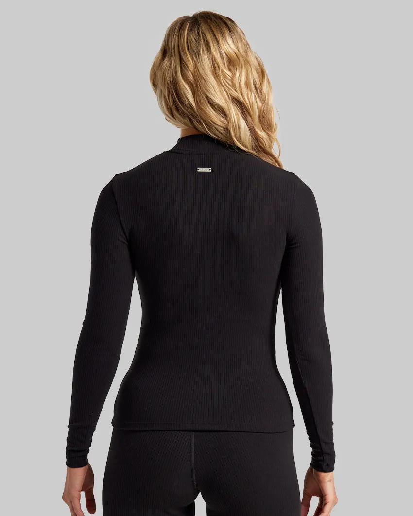 Rib Mockneck Long Sleeve