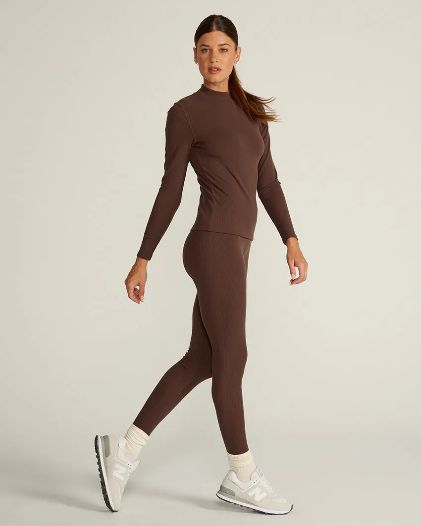 Rib Mockneck Long Sleeve