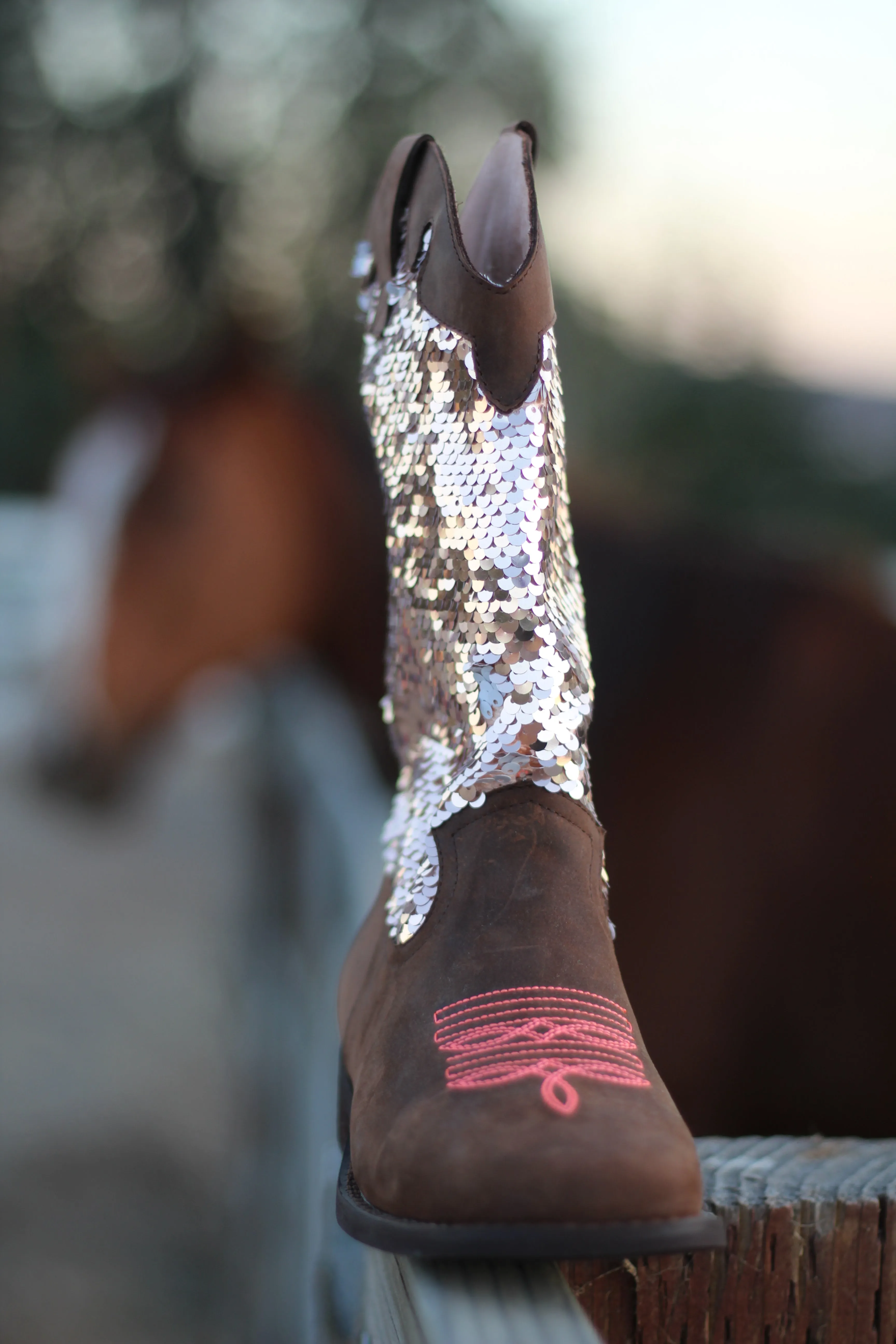 Riding Free Sequin Boots