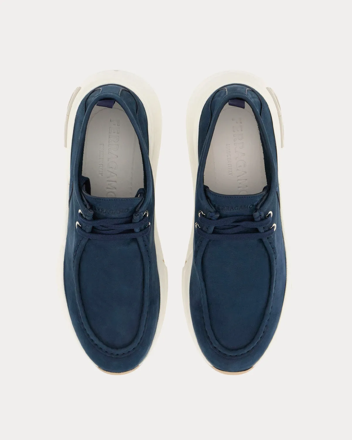 Runner Sole Wallabee Marine Blue Low Top Sneakers
