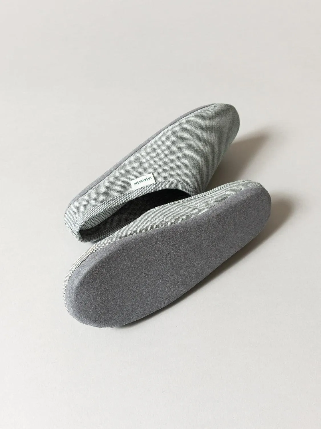 Sasawashi Japanese Room Shoes, Grey