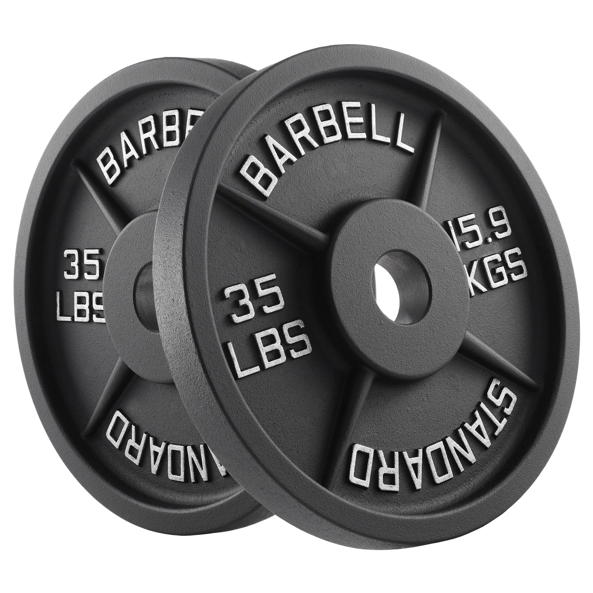 Set of 2 Cast Iron Olympic 2-inch Weight Plates