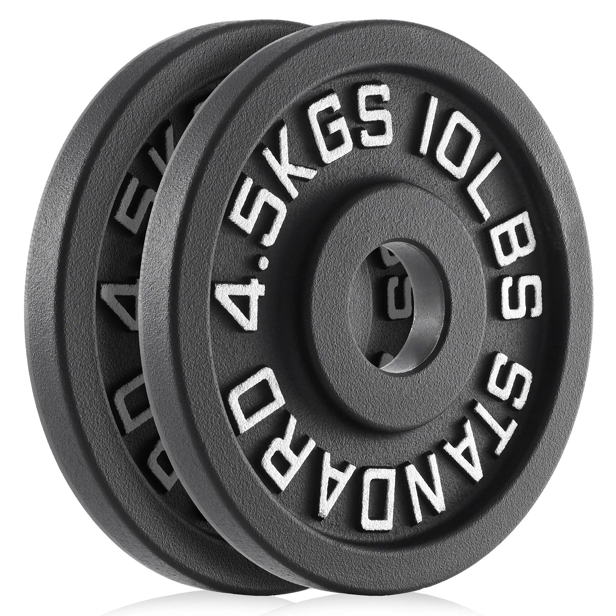 Set of 2 Cast Iron Olympic 2-inch Weight Plates