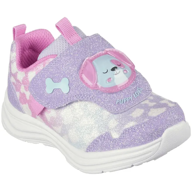 Skechers Girls Trainer S Lights Glimmer Kicks Skech Pets Lavender Hot Pink