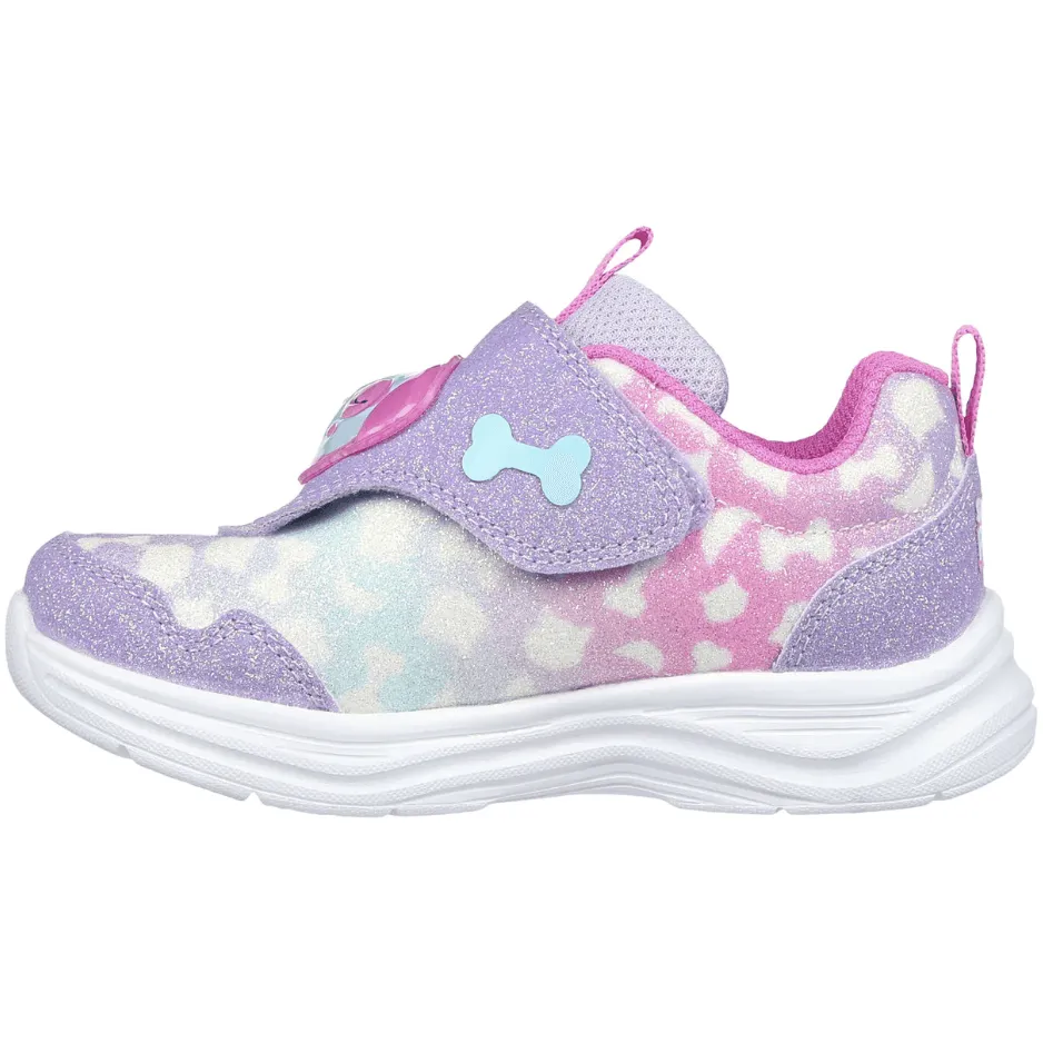 Skechers Girls Trainer S Lights Glimmer Kicks Skech Pets Lavender Hot Pink