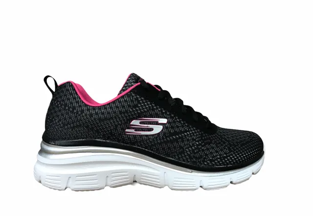 Skechers scarpa sneakers da donna Fashion Fit Bold Boundaries 12719 BKHP nero rosa