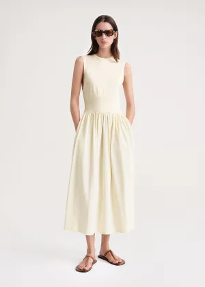 Sleeveless cotton tee dress vanilla