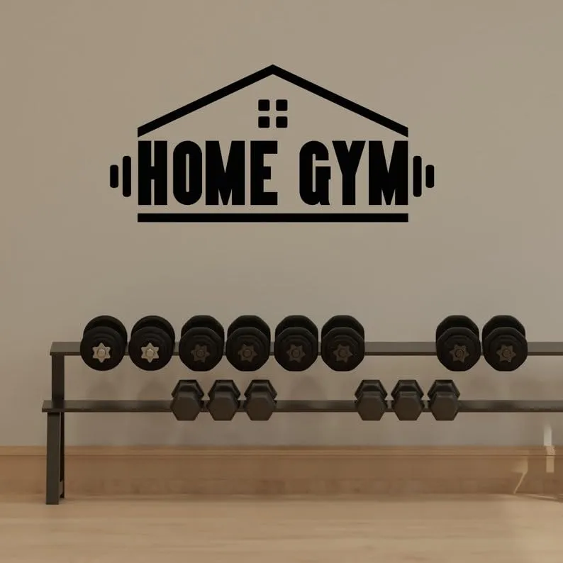 SnappySticker Fitness Workout Weight Room Exercise Sports Bodybuilding Wall Sticker PVC Vinyl Easy to Stick (27 X 55)