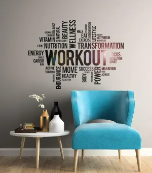 SnappySticker Workout Wall Sticker PVC Vinyl Easy to Stick (27 X 37)