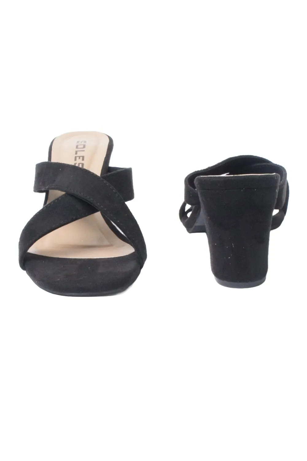 SOLES Black Block Heels - Classic & Versatile Footwear