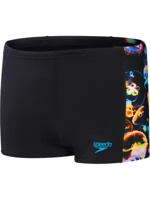 Speedo Boys Digital Allover Aquashort Black