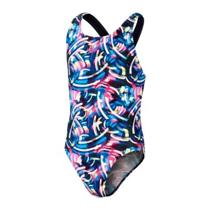 Speedo Junior Allover Digital Leaderback Swimsuit-