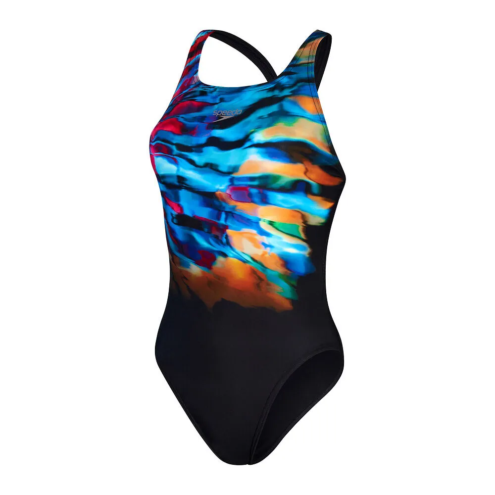 Speedo Womens Placement Digital Leaderback Multi