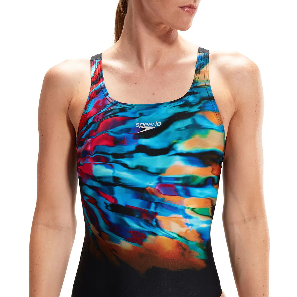 Speedo Womens Placement Digital Leaderback Multi