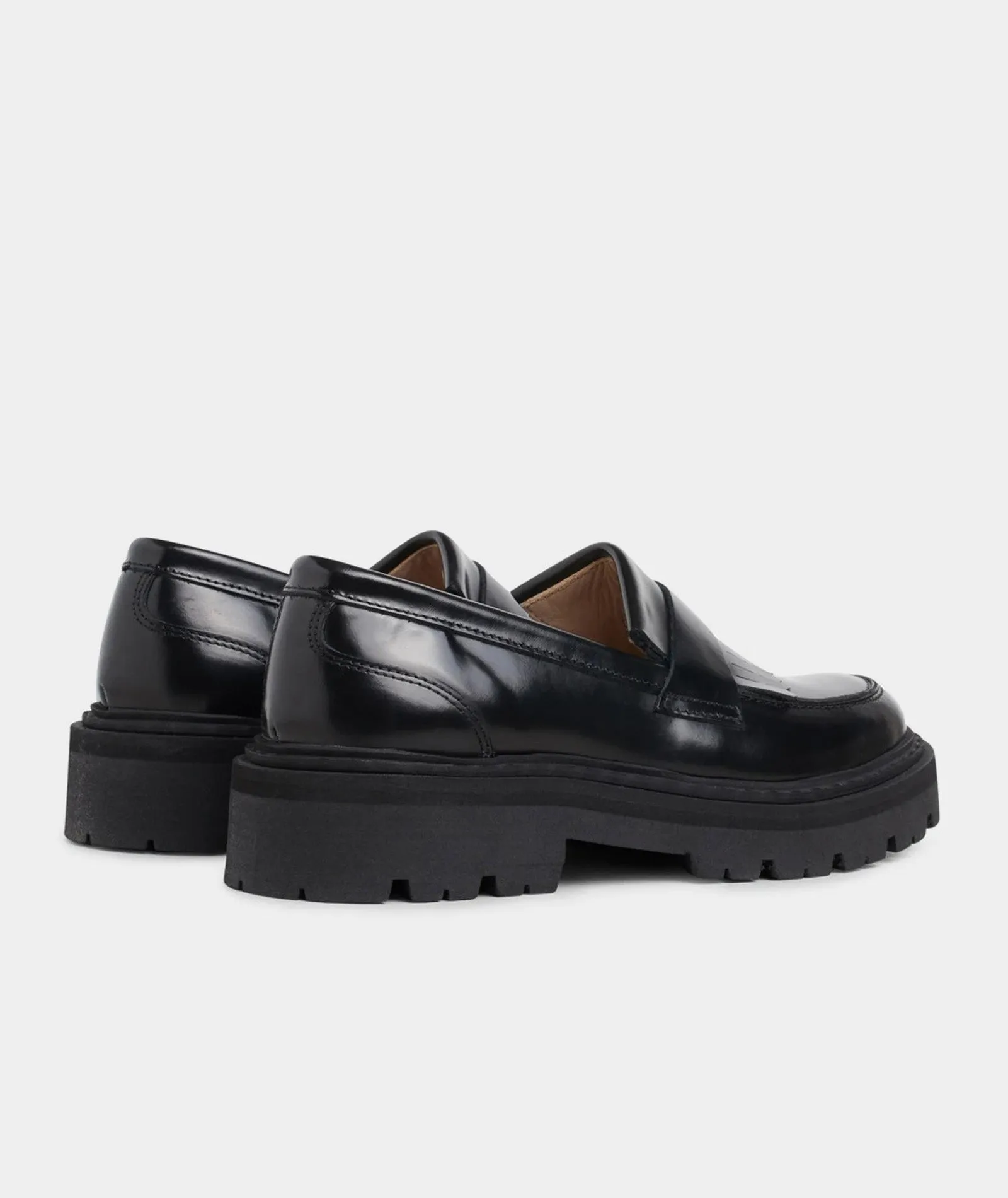 Spike Loafer - Black Polido Leather