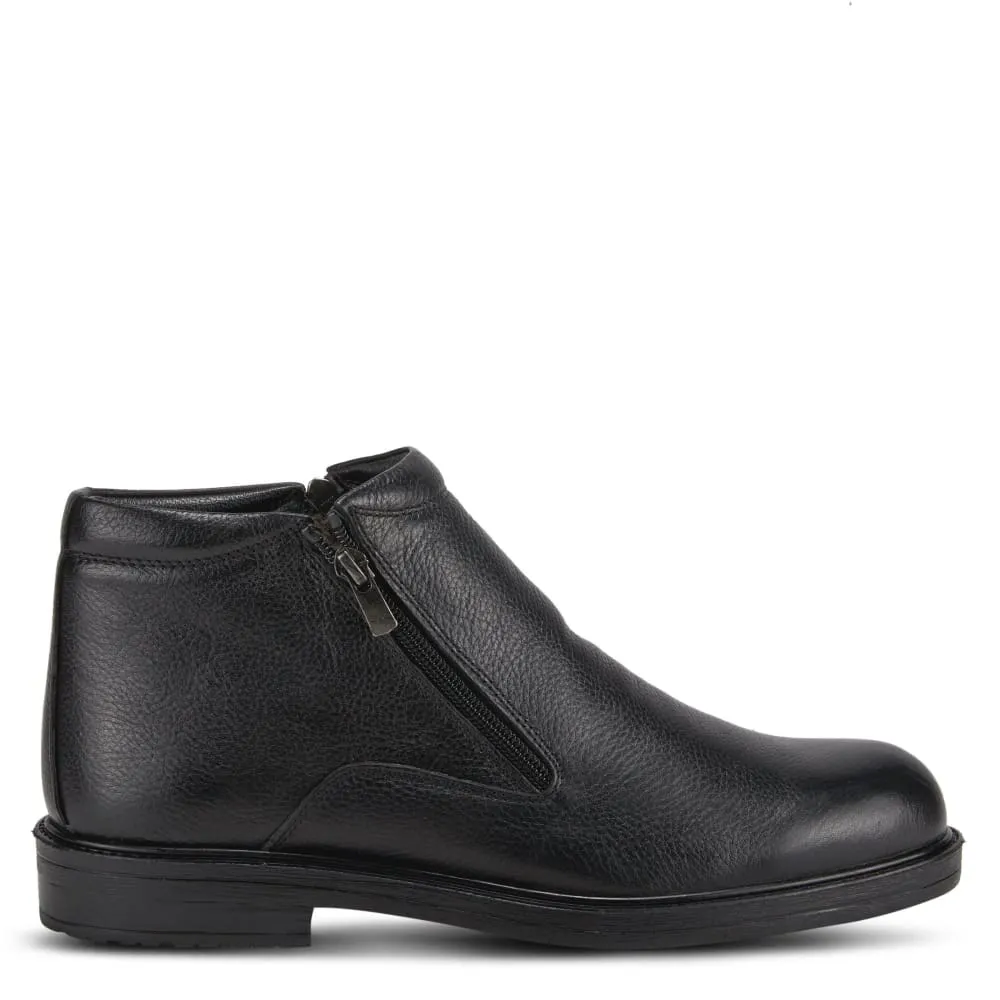 Spring Step Shoes Elliot Men's Premium Black Leather Ankle Boots