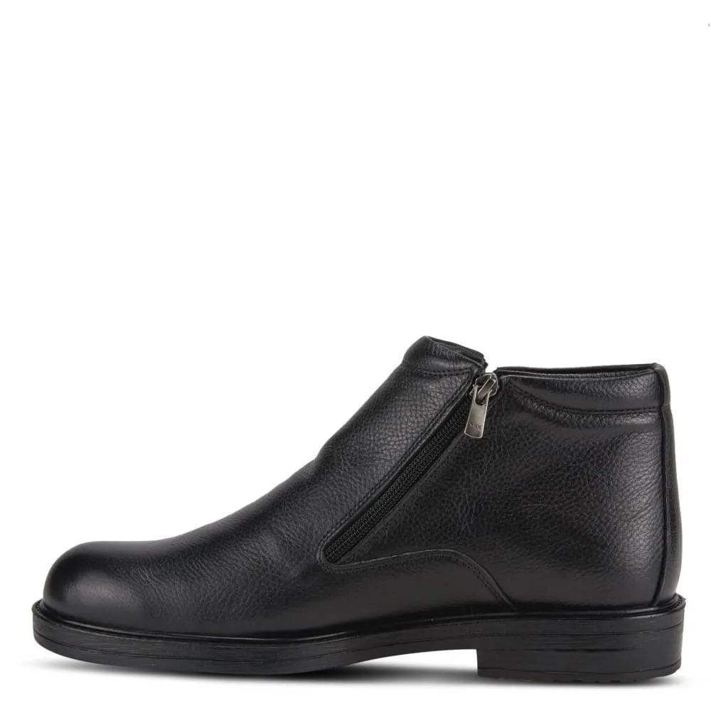 Spring Step Shoes Elliot Men's Premium Black Leather Ankle Boots