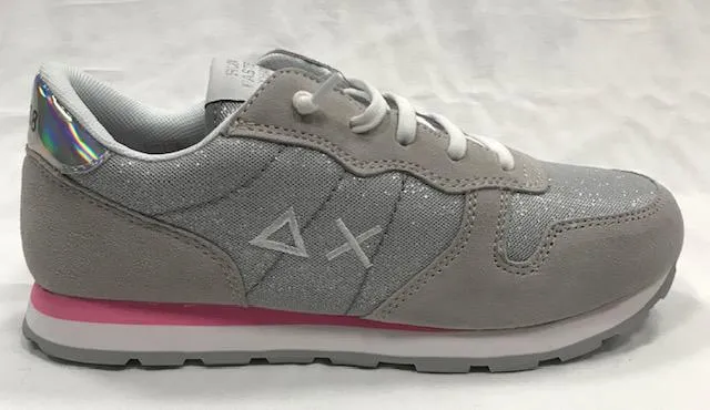 Sun 68 scarpa sneakers da ragazza Ally glitter z30403 06 grigio chiaro