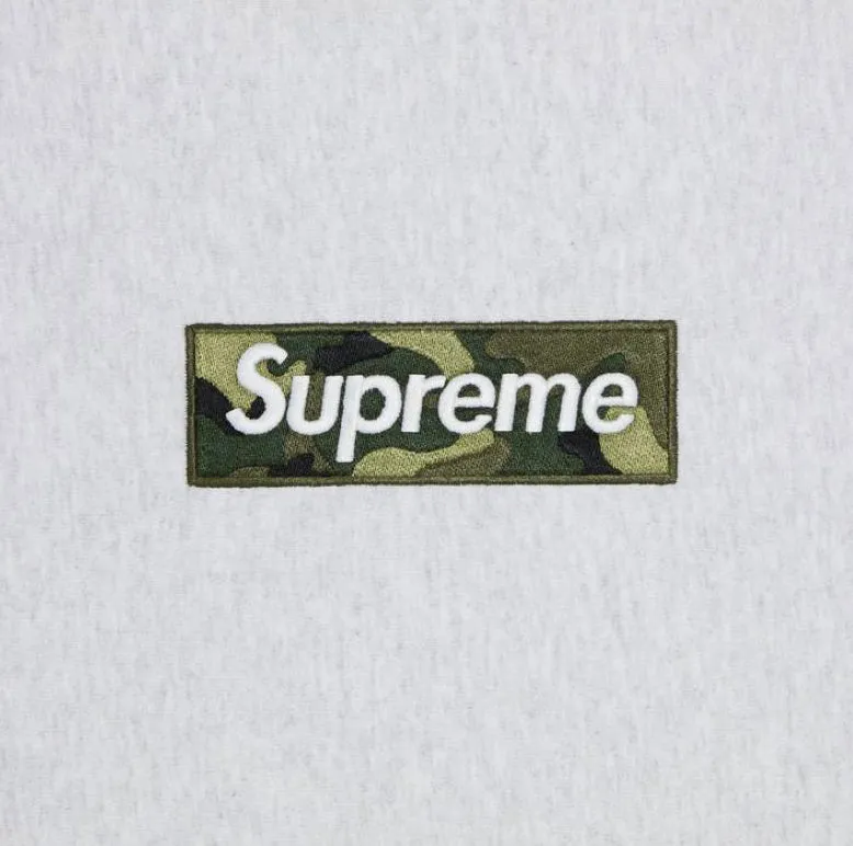 Supreme Box Logo Hoodie Sweatshirt FW23 Ash Grey