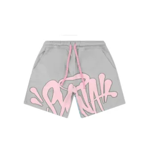 Syna World Logo Sweat Shorts Grey Pink