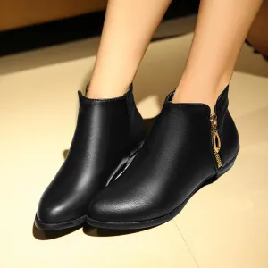 The ankle boots flat heel boots