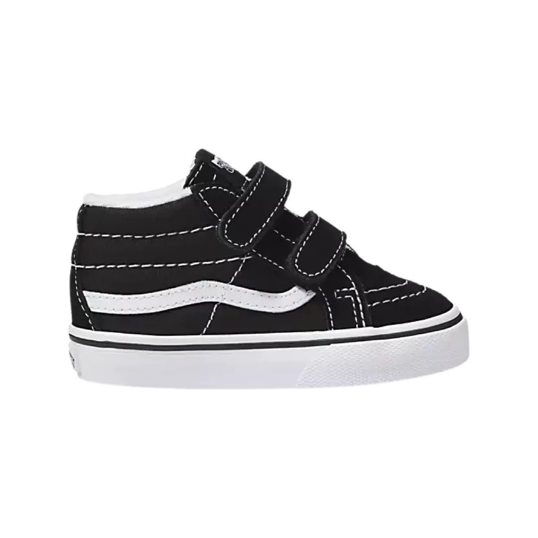 Toddler SK8 Mid Reissue V Black White by Vans