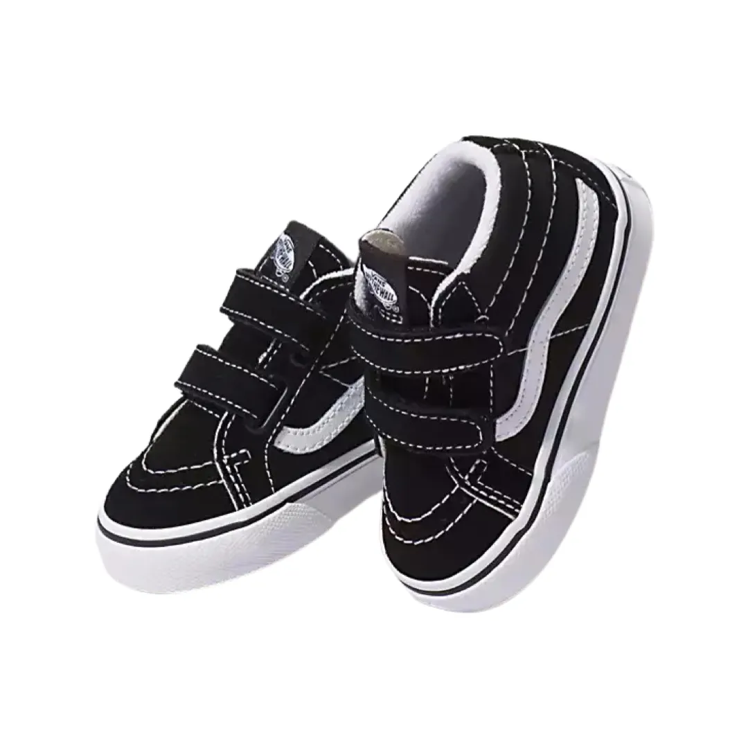 Toddler SK8 Mid Reissue V Black White by Vans