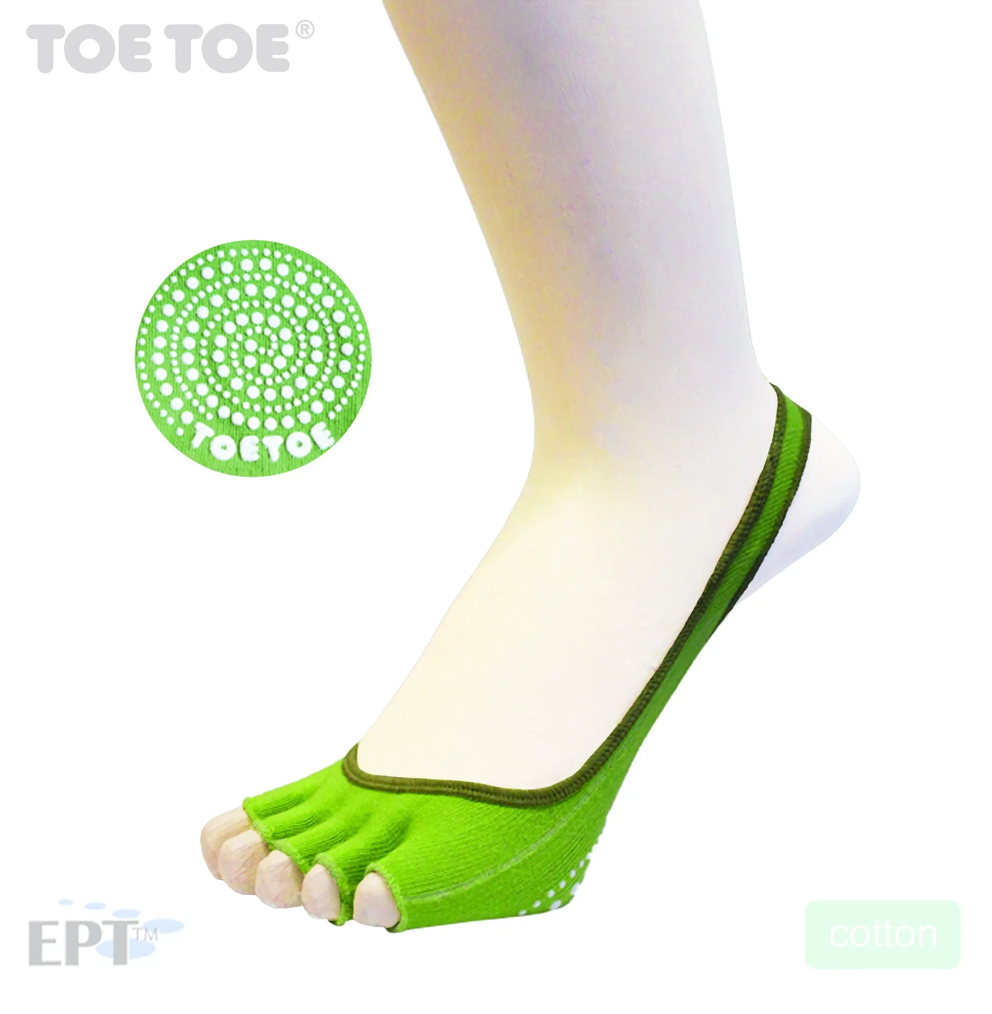 Toesocks Grip - No Toe - Open Heel - Half Sock