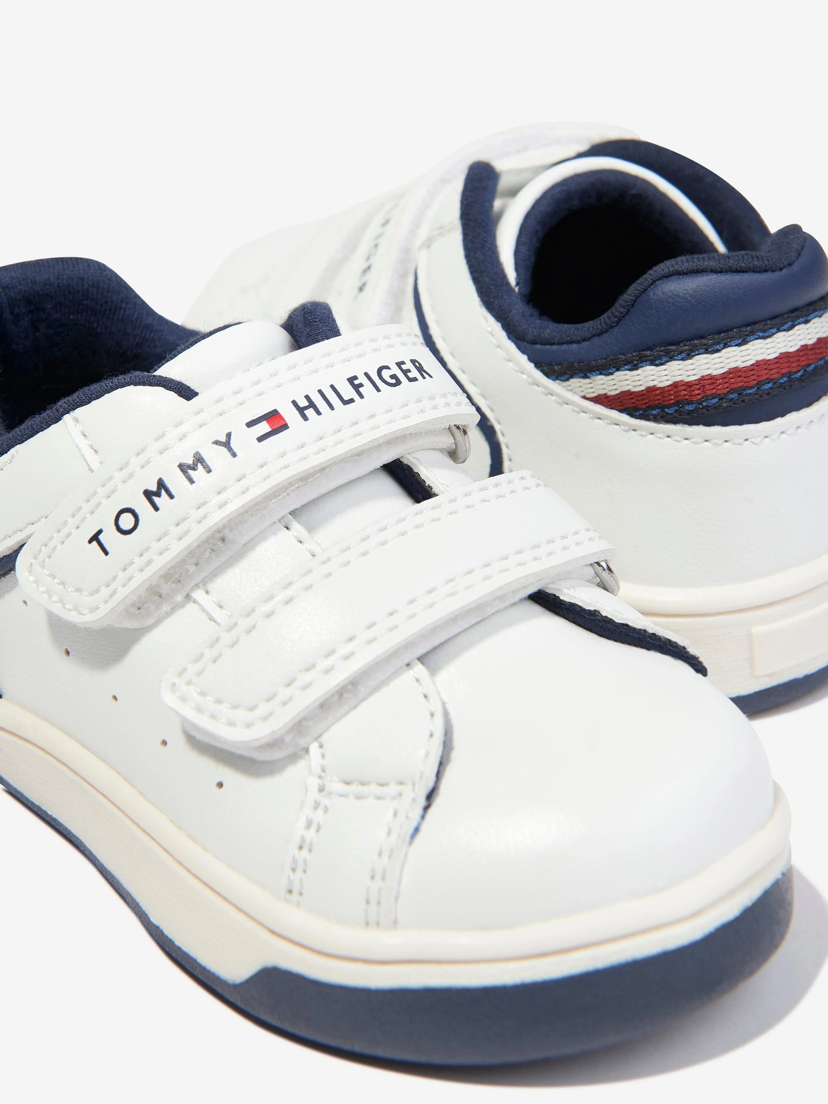 Tommy Hilfiger Boys Low Cut Velcro Trainers in White