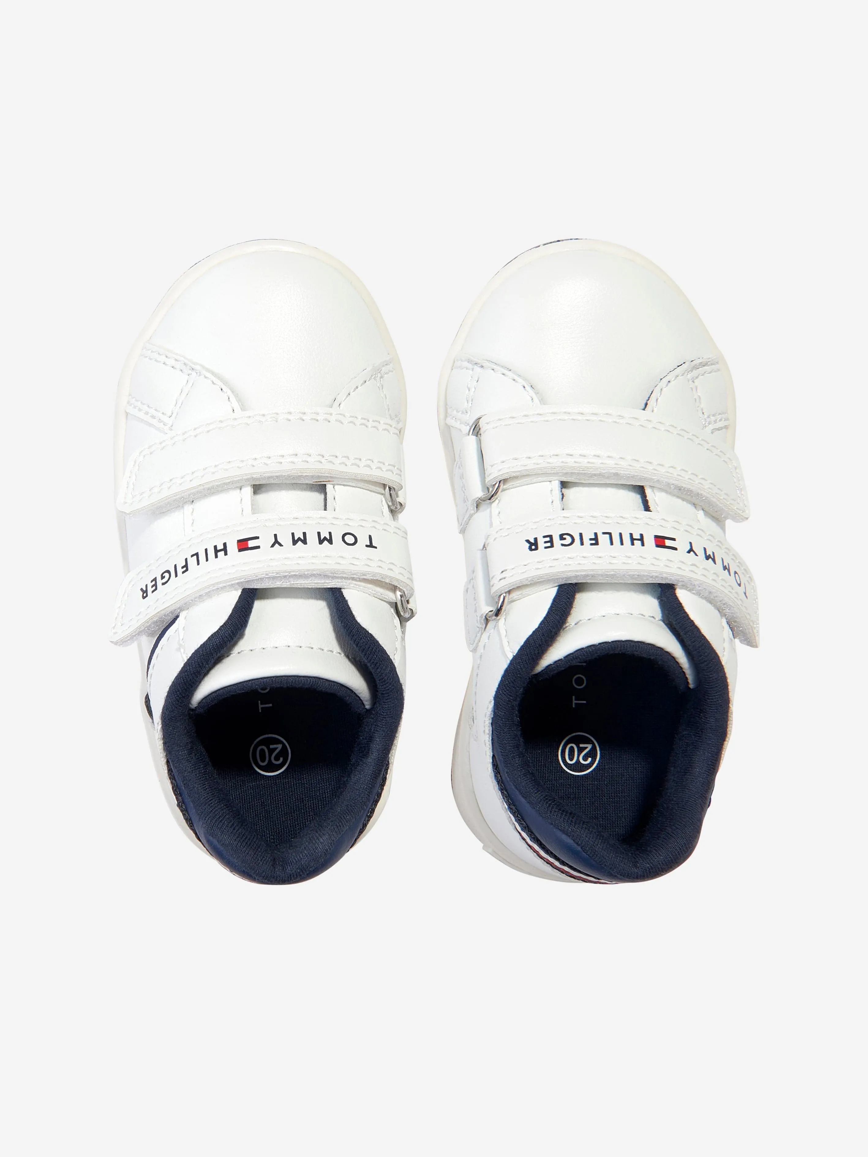 Tommy Hilfiger Boys Low Cut Velcro Trainers in White