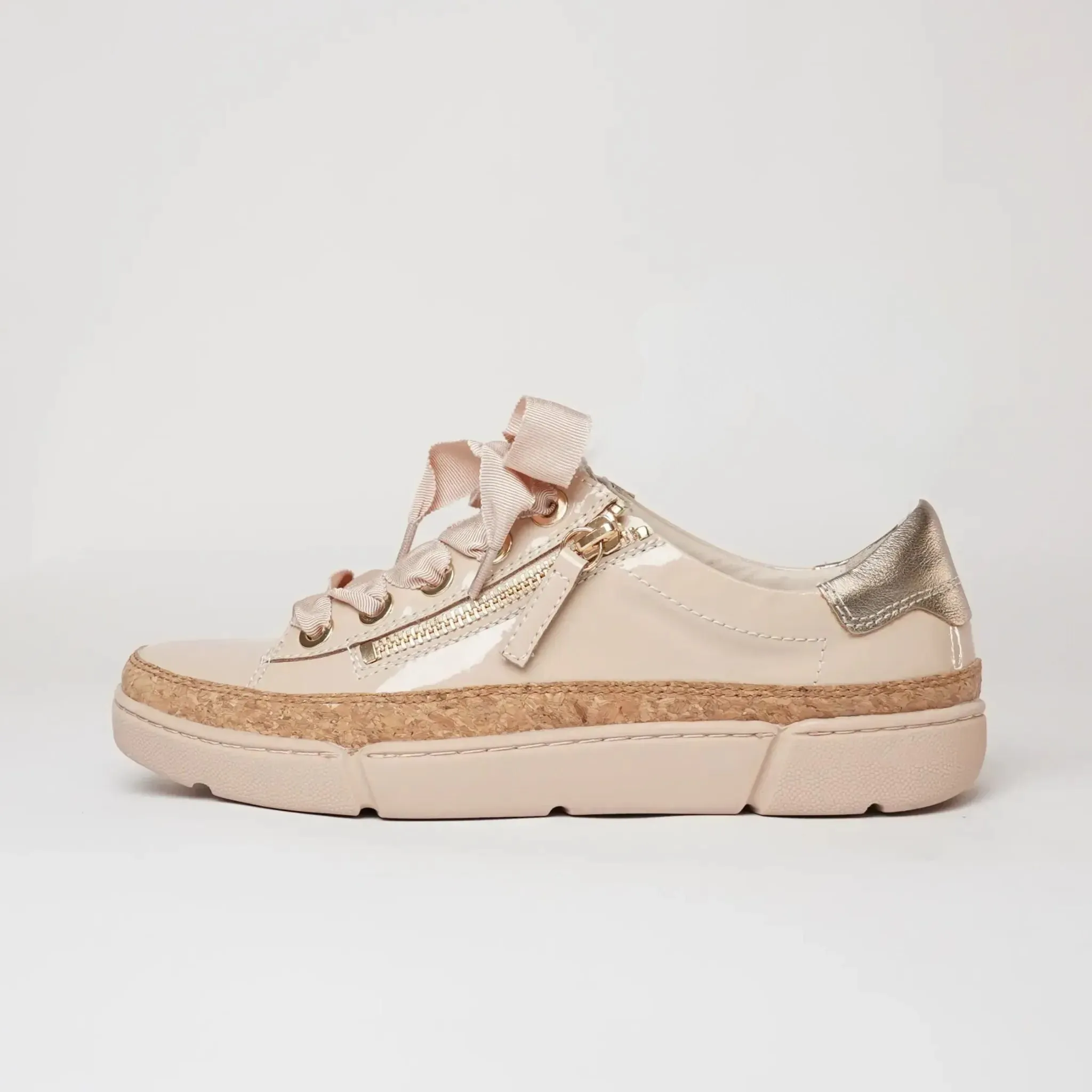 Torayne Latte Patent Leather Sneakers