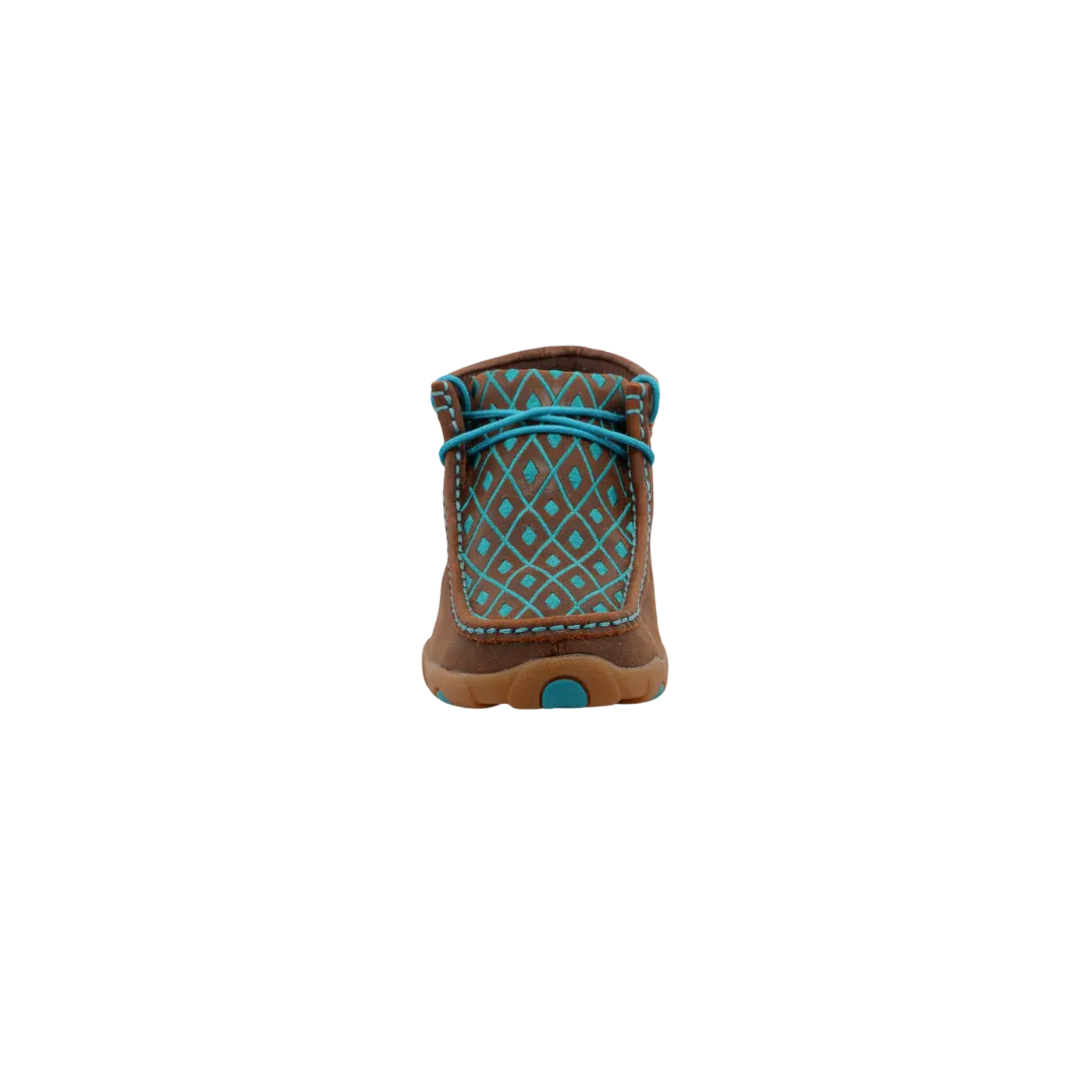 Twisted X Women's Chukka Brown & Turquoise Driving Moc Boots