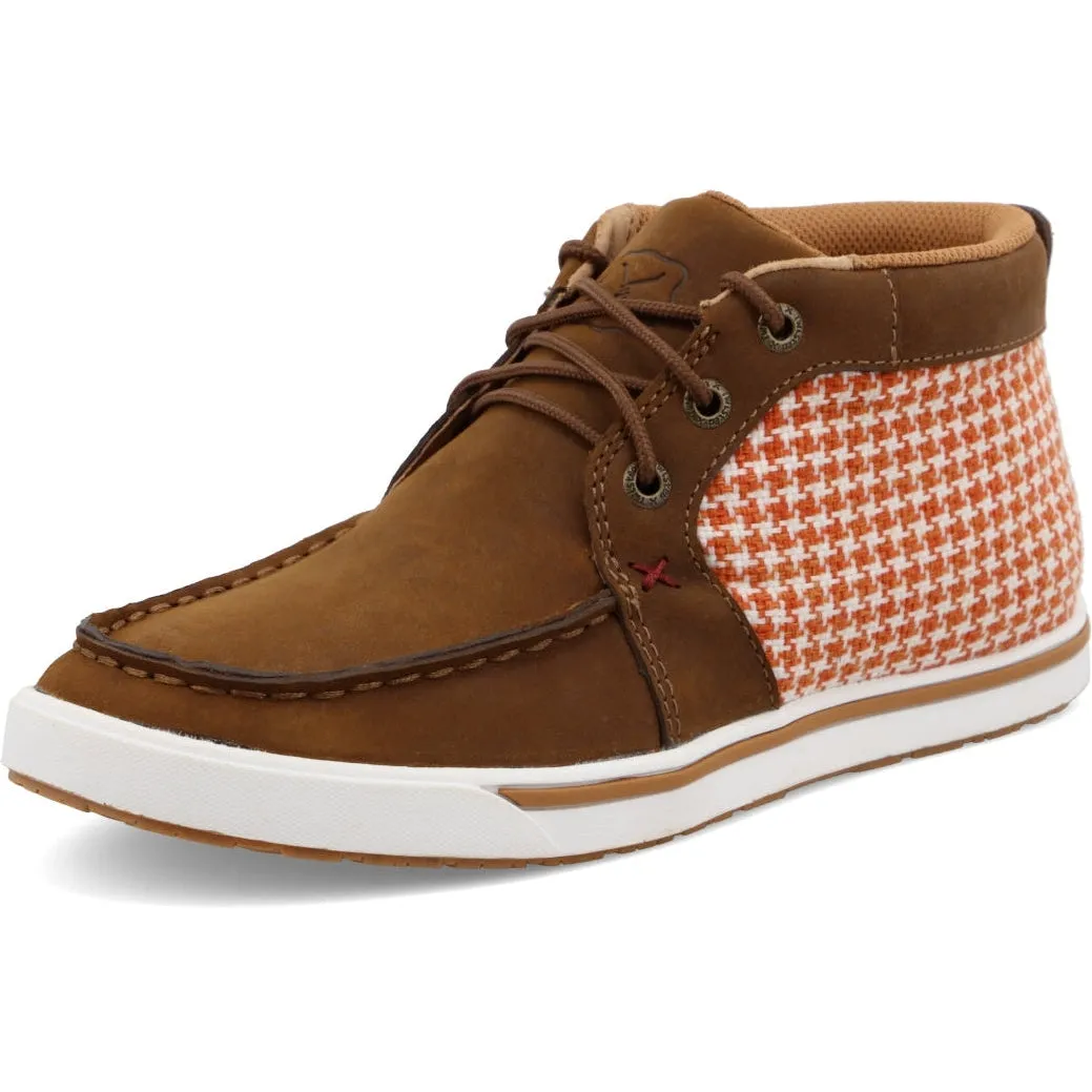 Twisted X Women's Kicks-Distressed Saddle and Orange