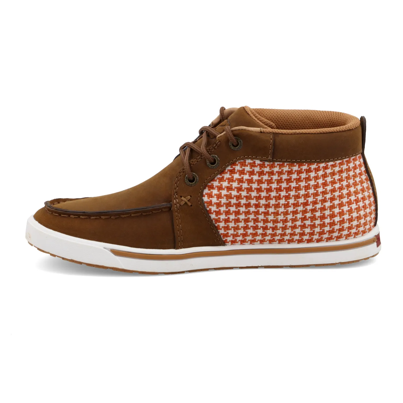 Twisted X Women's Kicks-Distressed Saddle and Orange