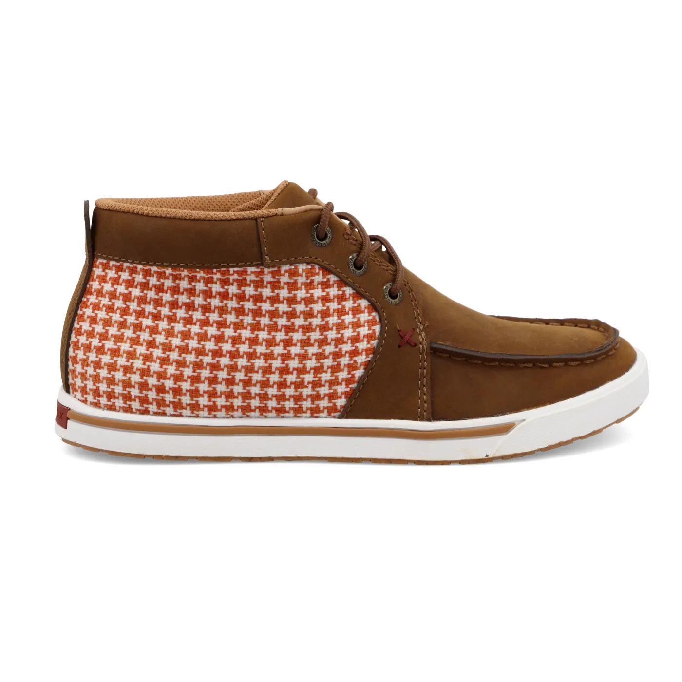 Twisted X Women's Kicks-Distressed Saddle and Orange