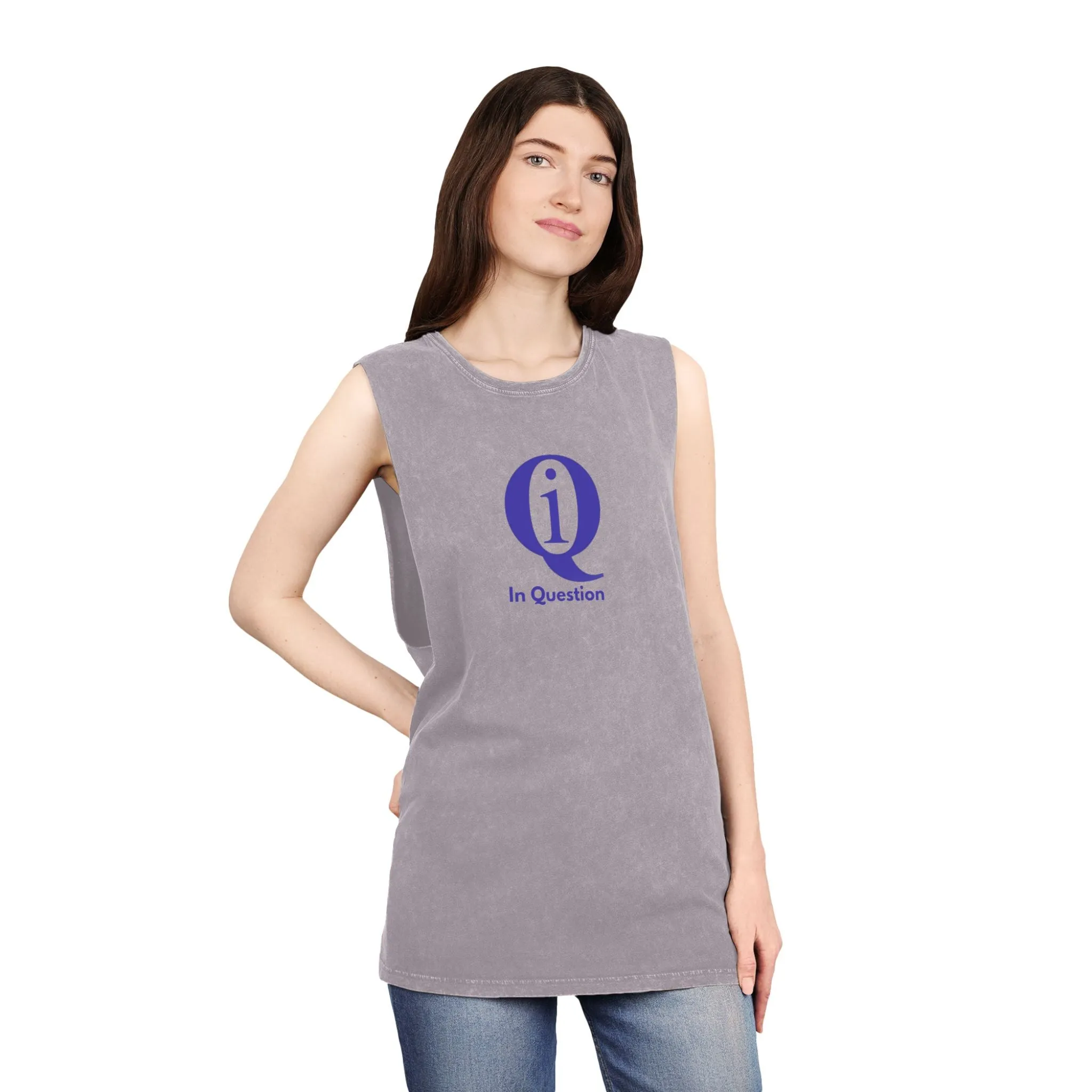 Unisex Stonewash Tank Top - Casual Beach Wear with 'On Board' Design