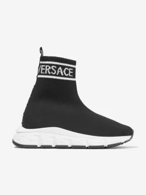 Versace Kids Sock Trainers in Black