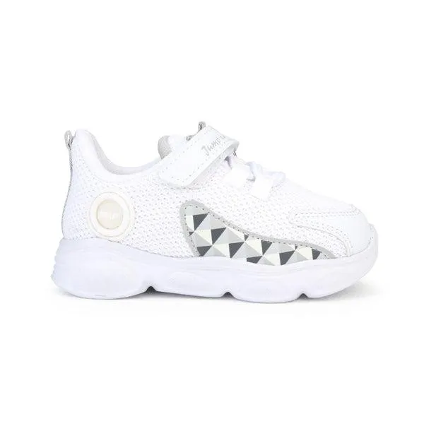 WHITE LACE UP BABY UNISEX SNEAKERS