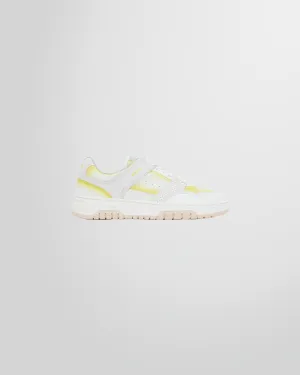 White / Yellow AirBrush Sneakers