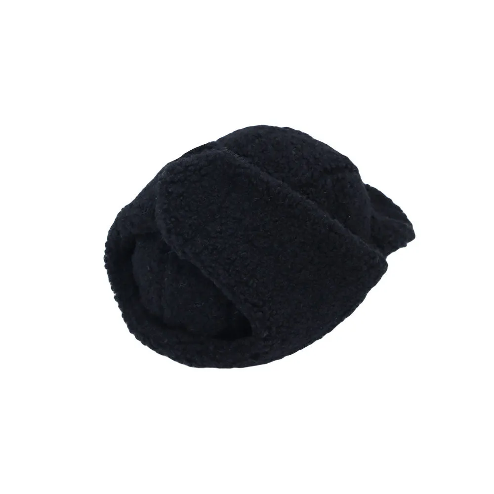 Winter Fleece Lined Warm Trapper Cap Shearling Ear Flap Hat MUT1493