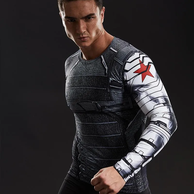 WINTER SOLDIER Compression Shirt For Men (Long Sleeve)