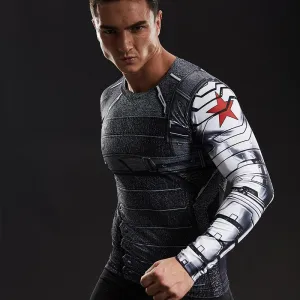 WINTER SOLDIER Compression Shirt For Men (Long Sleeve)