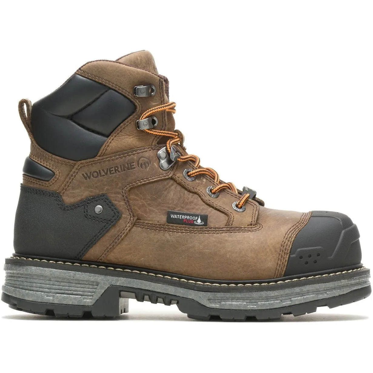 Wolverine Men's Hellcat UltraSpring 6" WP Work Boot - Brown - W211135