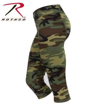 Womens Camo Workout Performance Capris