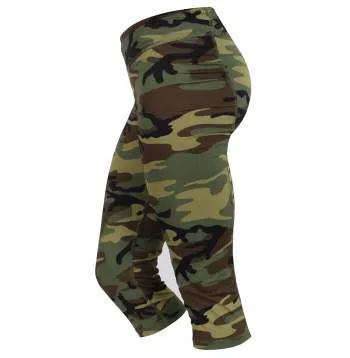 Womens Camo Workout Performance Capris