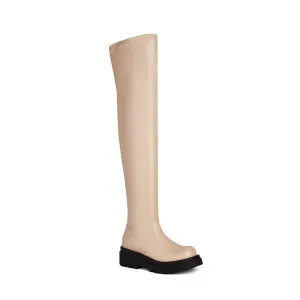 Women's Round Toe Platform Over the Knee Boots