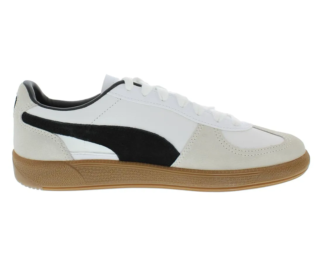 Women's Shoes PUMA PALERMO LEATHER Casual Lace Up Sneakers 397647-01 WHITE